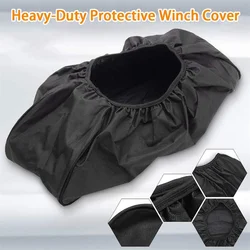 1PC Durable 600D Soft Waterproof Winch Dust Cover Driver Recovery 8,000 -17,500 Lbs Black Car Accessories NEW High Quality