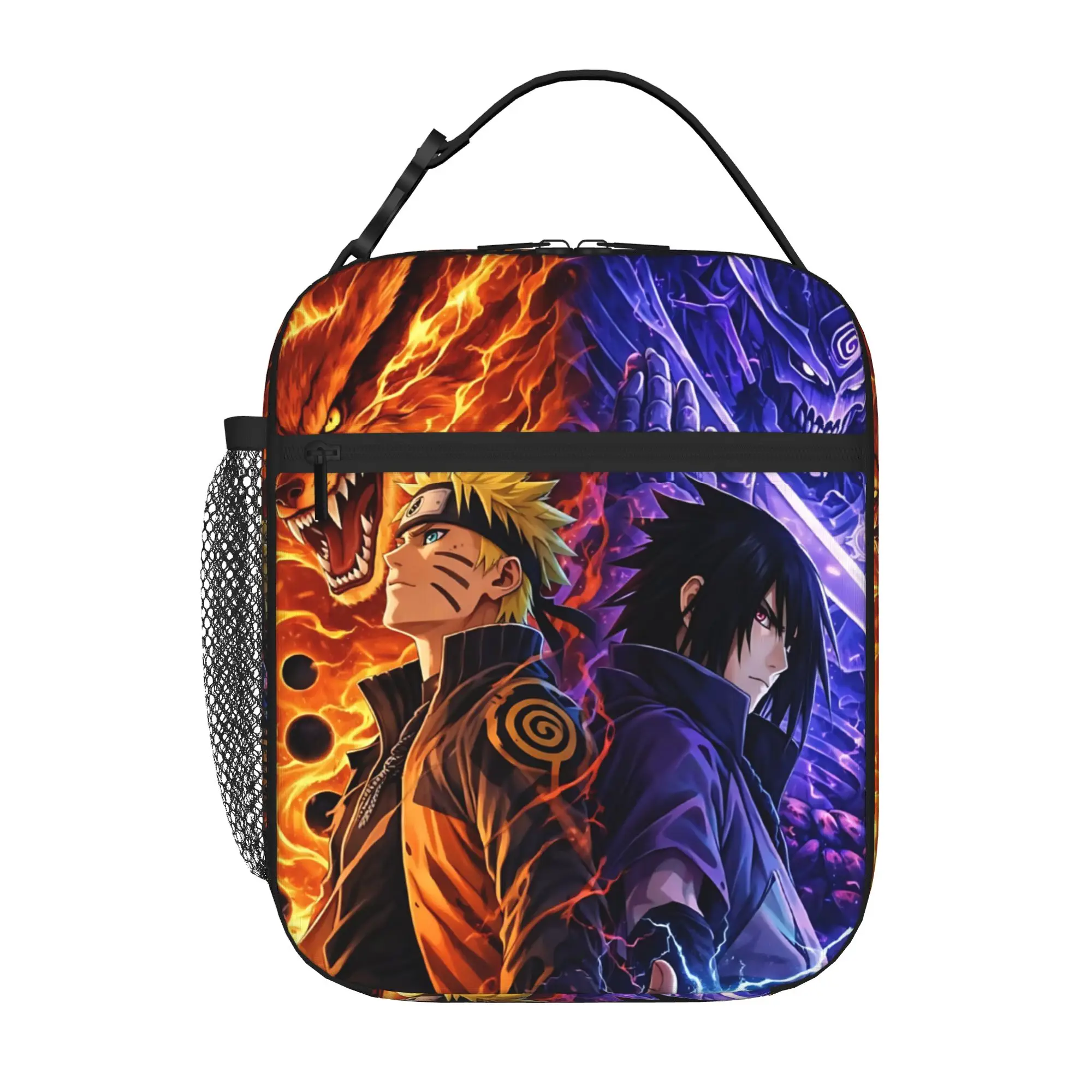 Naruto anime comic Insulated Lunch Bag Meal Pack Rice Bag  bolsa Student Bento Lunch Handbag Insulation