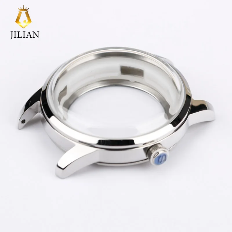 40mm Cocktail Watch Case Stainless Steel NH35 Case Arched Glass Waterproof NH35 Dress Watch Case Fit NH35/36 Movement Watch Part