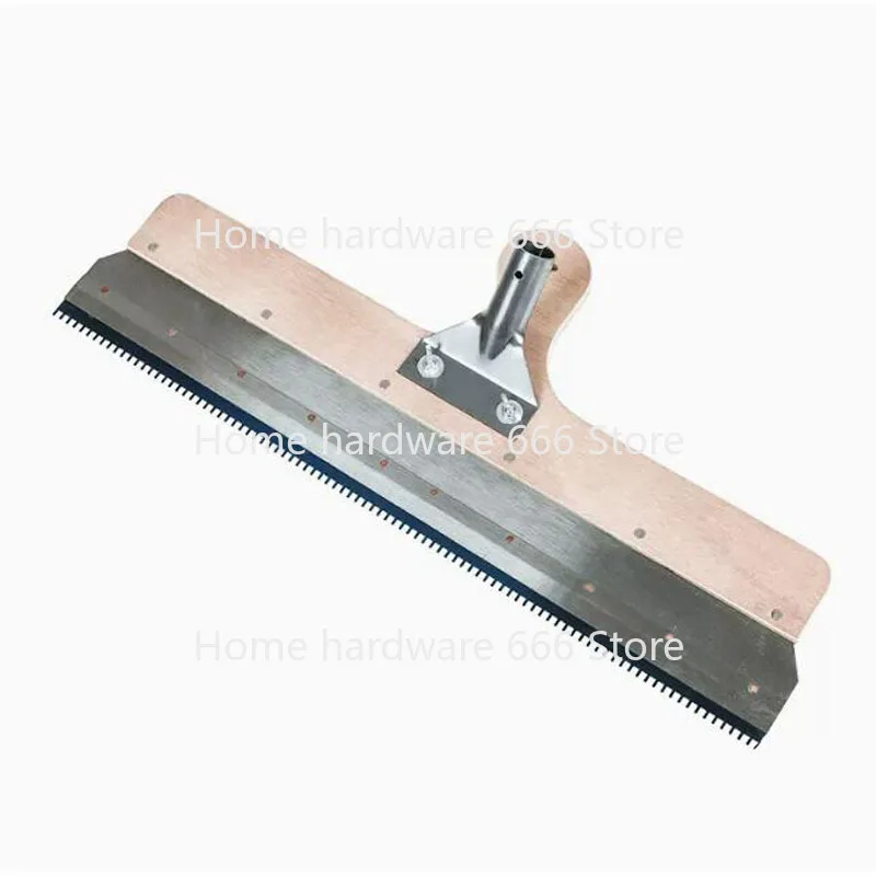 Manual Scraper Holder with 3MM/5MM Teeth and Adapter Cement Self-Leveling Scraper Epoxy Cement Mortar Construction Tool