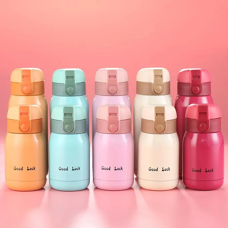 200 ml/350 ml mignon bonbons Mini Thermos tasse enfants dessin animé bouteille d'eau chaude en acier inoxydable thermique tasse à café flacon isolé