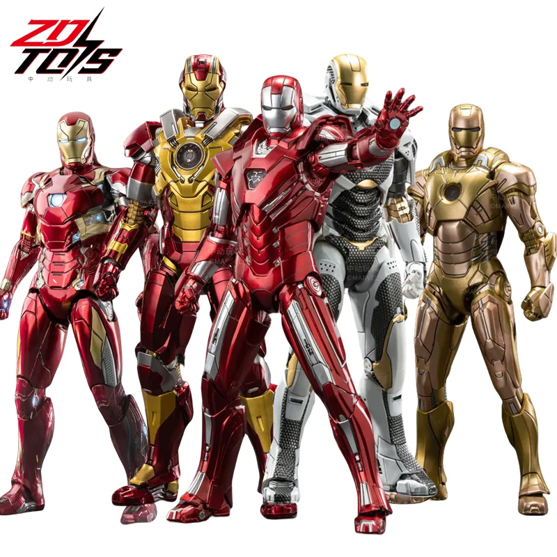 Original 1/10 ZD Toys Iron Man Legends MK42 MK43 MK46 MK39 Tony Stark Anime Model Room Decoration Kids Toy Robot Halloween Gift