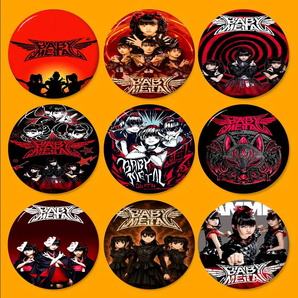 Japanese B-BABYMETAL Band 32/44/58MM Customizable Button Pins Cute Funny Creative Badge Jewelry Decor Gifts for Friends