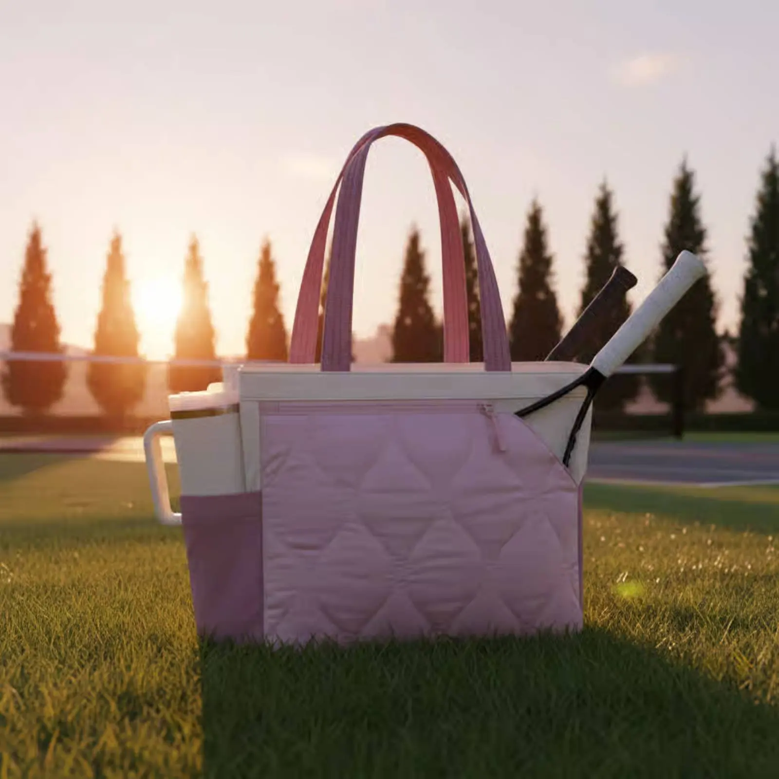 

Сумка для бадминтона, универсальная сумка для пиклбола, большая спортивная сумка, многофункциональная стеганая сумка для спортзала с множеством карманов