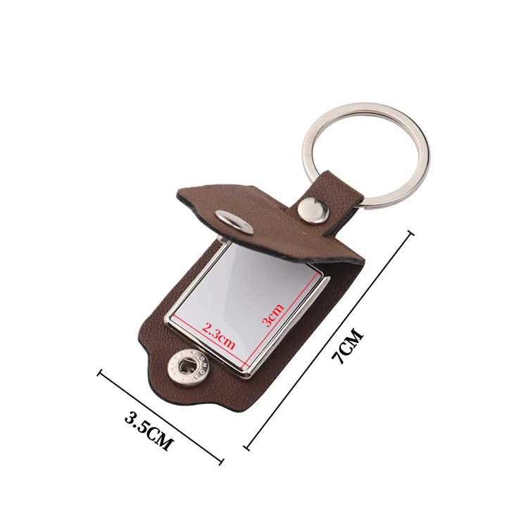 Laser PU Leather Keychain Sublimation Blanks and Key Rings Leather Keychain for DIY Laser Engraving Logo Image