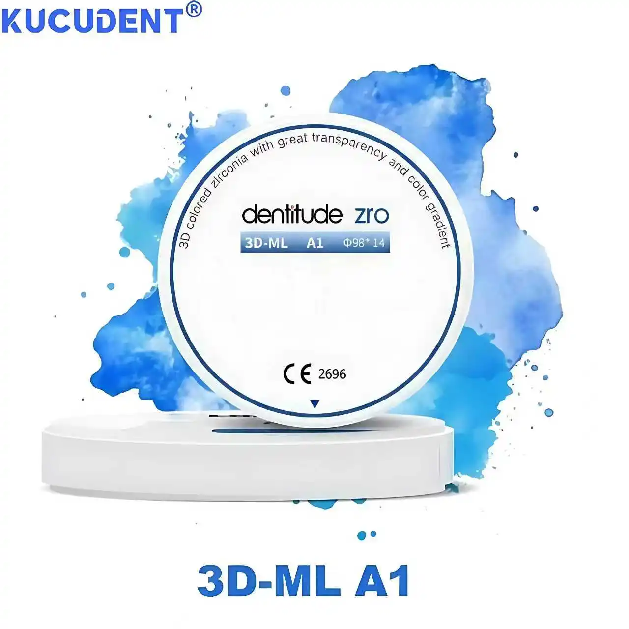 3D-ML Dental Multilayer Zirconia Disc Block 98mm Super Transluzenz 900MPa Shade A1/A2/A3 Open CAD/CAM Restaurationsmaterial