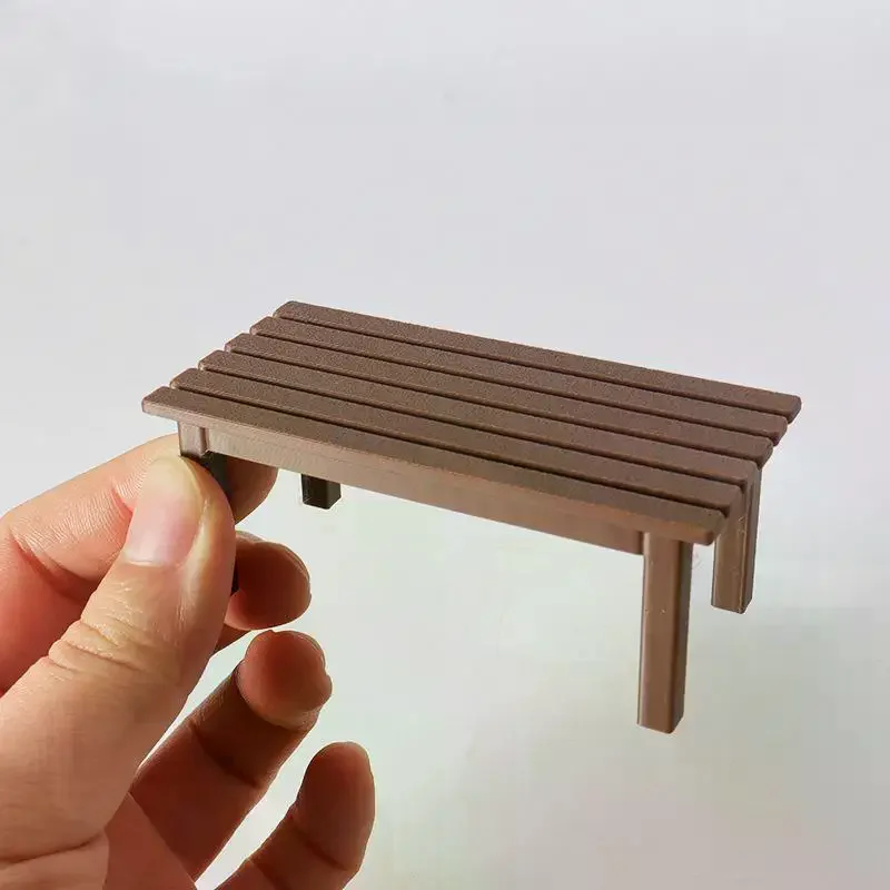 1/12 Dollhouse Simulation Table Bench Model Dollhouse Furniture Decoration Dolls House Living Scene Ornament Pretend Play Toys