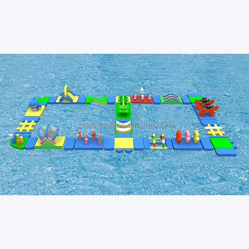 Inflatable Floating Water Obstacle Games for Children Summer Water Park Pool Sport