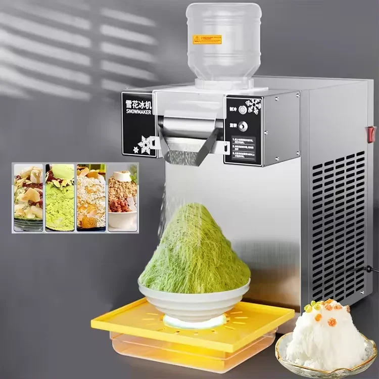 Snowflake Ice Machine Small Snow Continuous Cooled Milk Mango Bingsu Shaver Smoothie Crusher