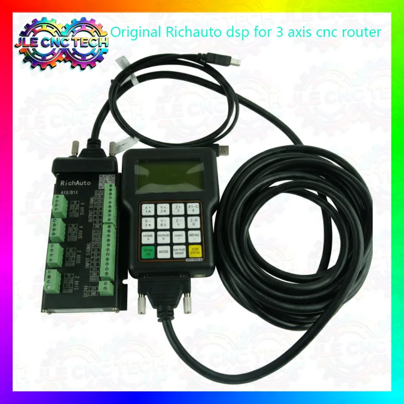 Controlador CNC Richauto DSP A11 de 3 Eixos, Controle Remoto Sem Fio A11e/A11s/A11c para Sistema de Controle de Router de Gravação e Corte CNC