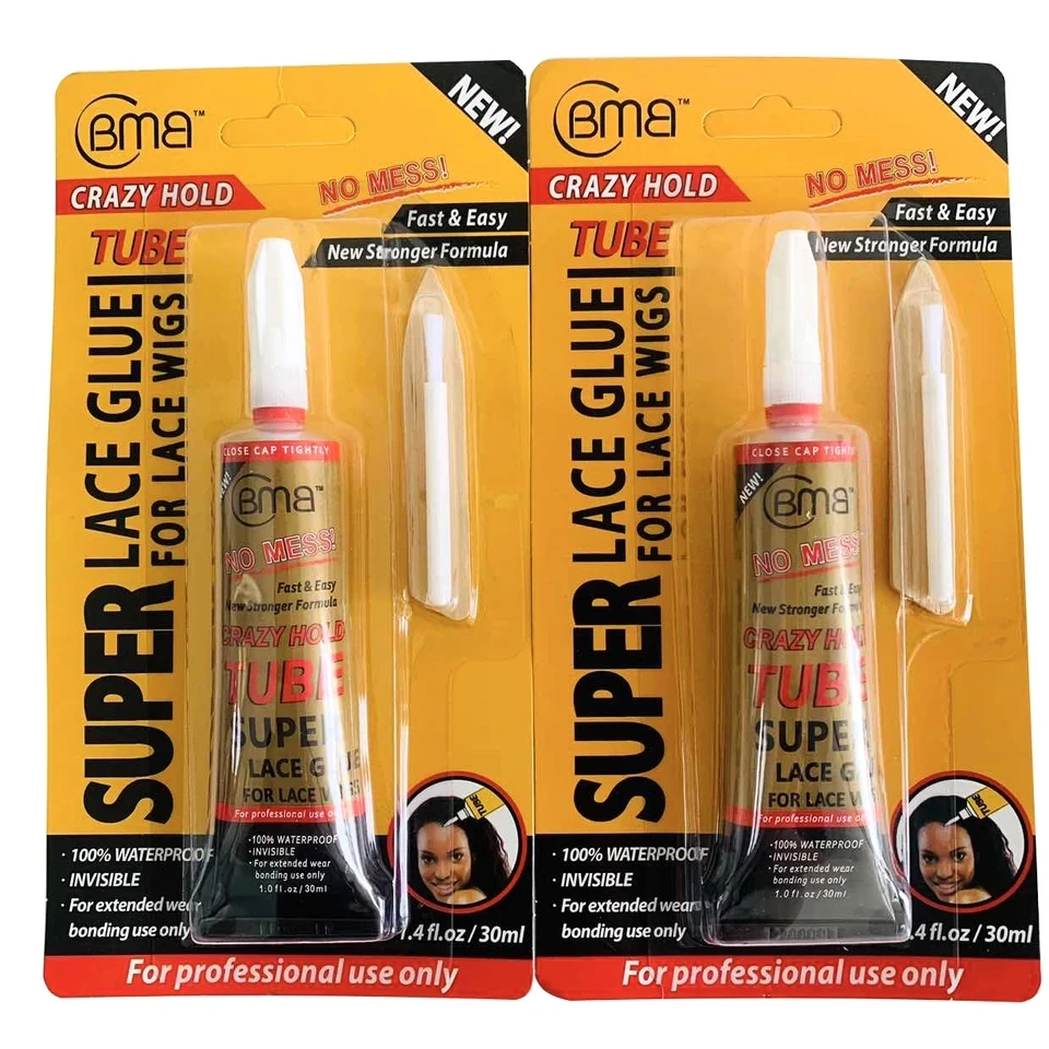 

BMB Crazy Hold TUBE Super Lace Glue For Lace Wigs Waterproof Invisible Bonding Glue Replacement Adhesive Strong Hold Hair Glue