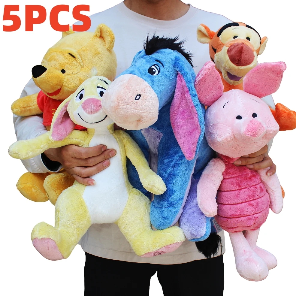 4/5 peças conjunto completo winnie the pooh urso e tigger eeyore burro leitão porco pooh urso brinquedos de pelúcia meninos menina brithday presente brinquedos