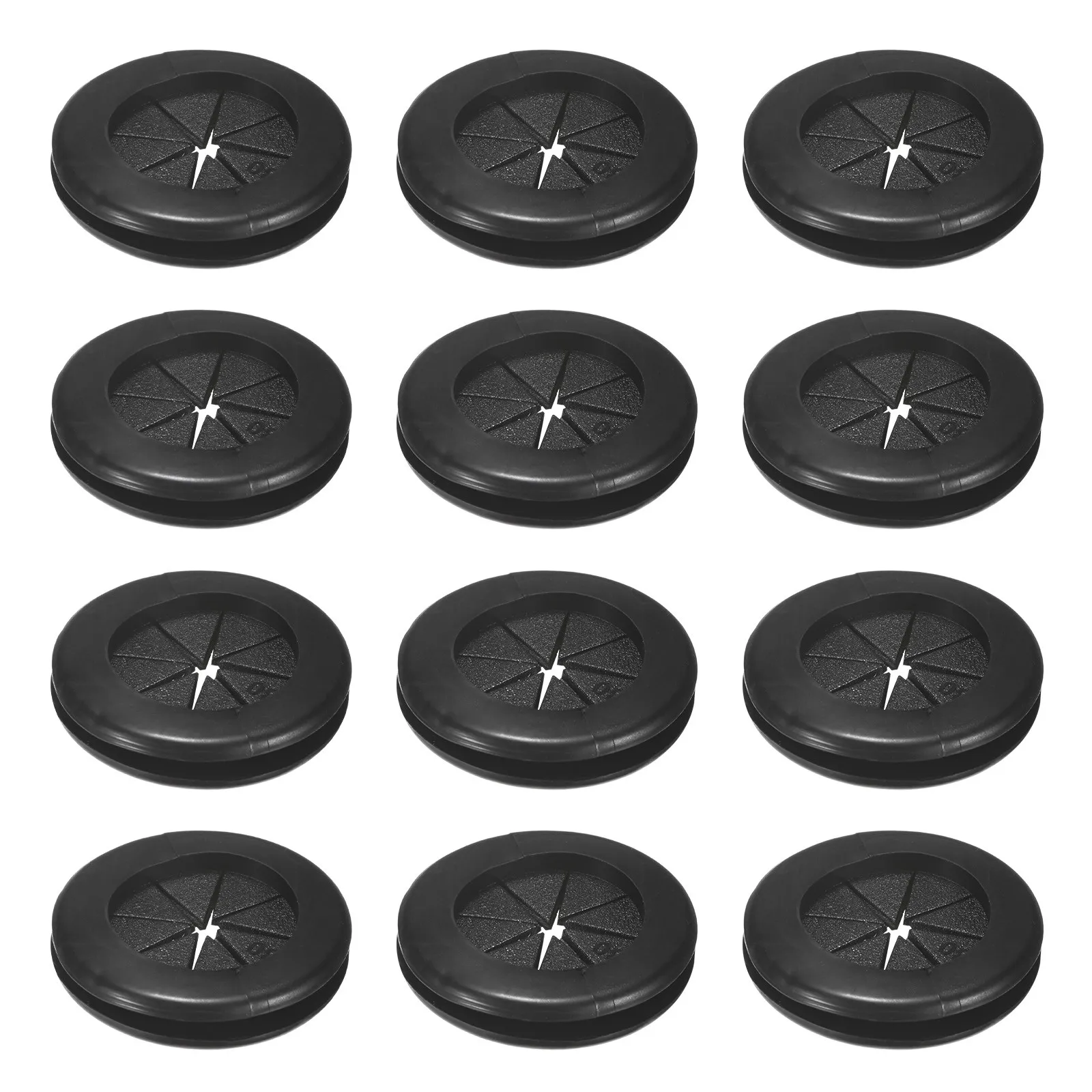 12-Pack Rubber Grommets for Wiring 30mm Petal-Shaped Desk Hole Grommet