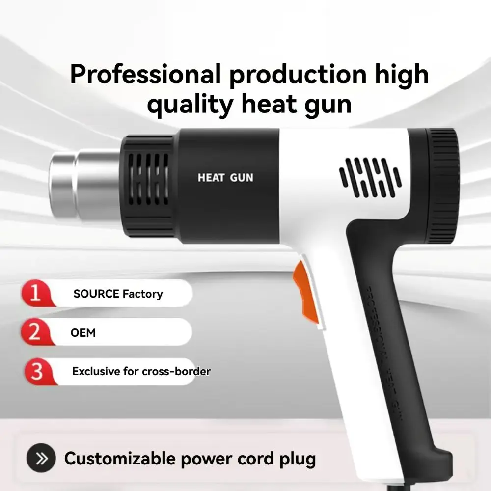 

Knob Temperature Controlled Hot Air Gun Film Coating Drying Gun Shrink Film Automotive 2000W High-power Welding Gun