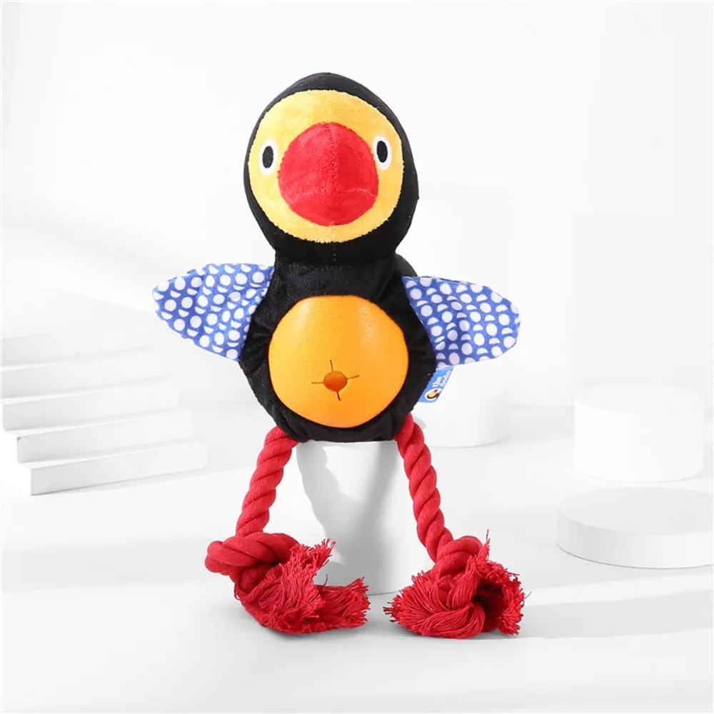 

Pet Supplies Bite-resistant Dog Chew Toys Sounding Plush Pet Cotton Rope Toys Bird Shape Pet Leaking Food Ball Training
