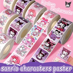 300 uds/rollo de pegatinas Sanrio, bonitas pegatinas de dibujos animados Kuromi Melody para niños y estudiantes, pegatinas de recompensa, regalo, calcomanías de decoración para niñas y niños, juguete