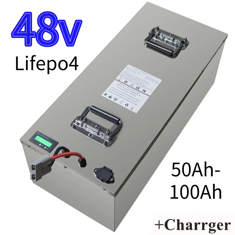 DS 48V Lifepo4 Lithium Battery Pack 50AH/80Ah/100Ah for Ryobi RM480e RM300e ZT480ex 300MV Zero Turn Electric Riding Lawn Mower