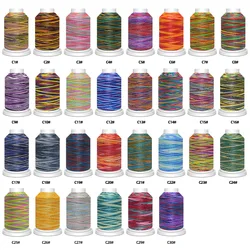 Gradient segment dyed multi-colored round wax thread 3-24 strands of beaded hand-woven rope