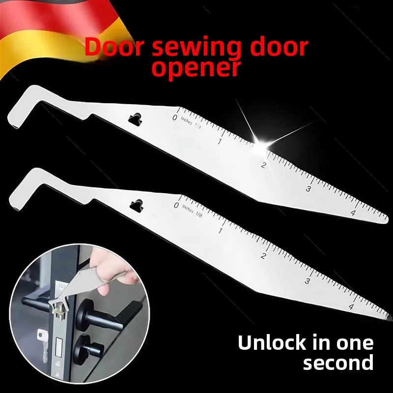 

Door seam opener portable long handle new fire tool emergency door lock artifact prying triangle plate