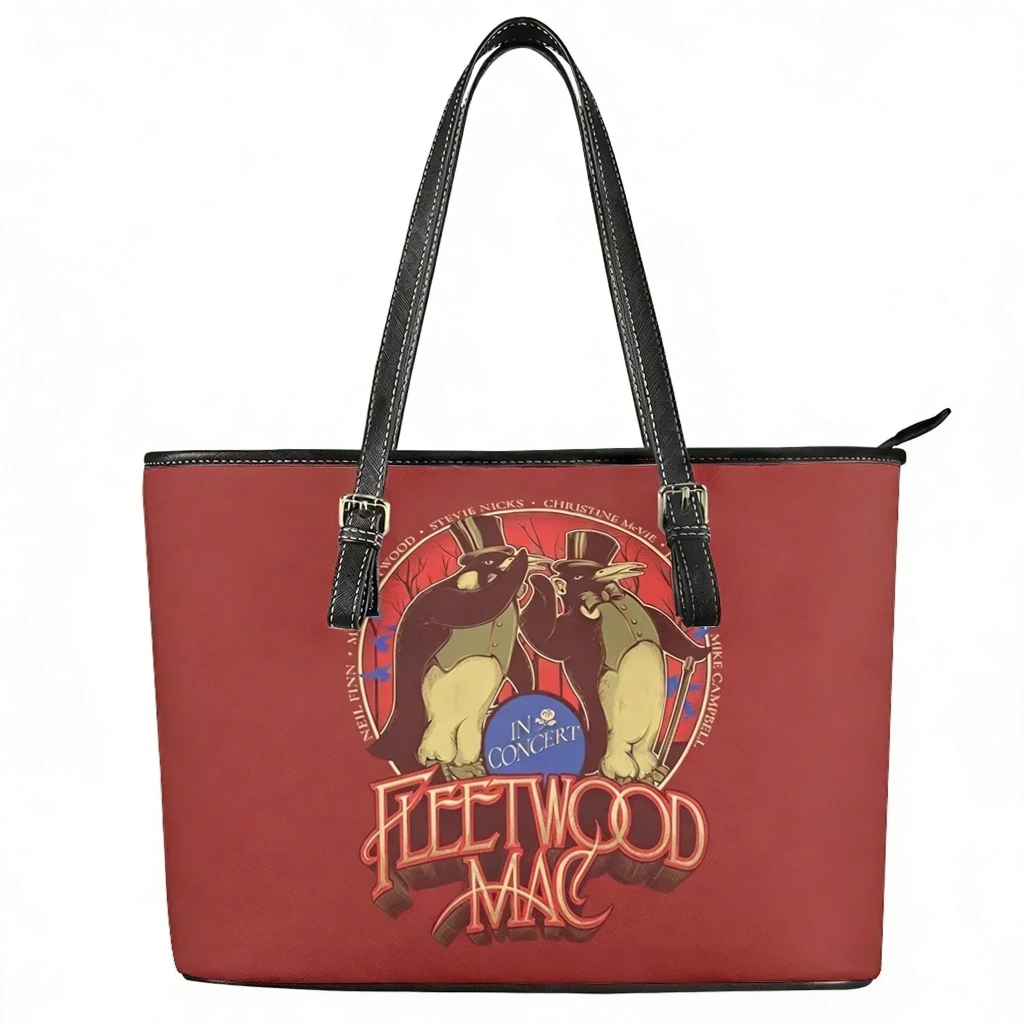 

Fleetwood Mac Blues Rock Band Custom Handbag Womens Mens Personalized Tote Bag Shoulder Bag Business Leather Purse Travel Bag