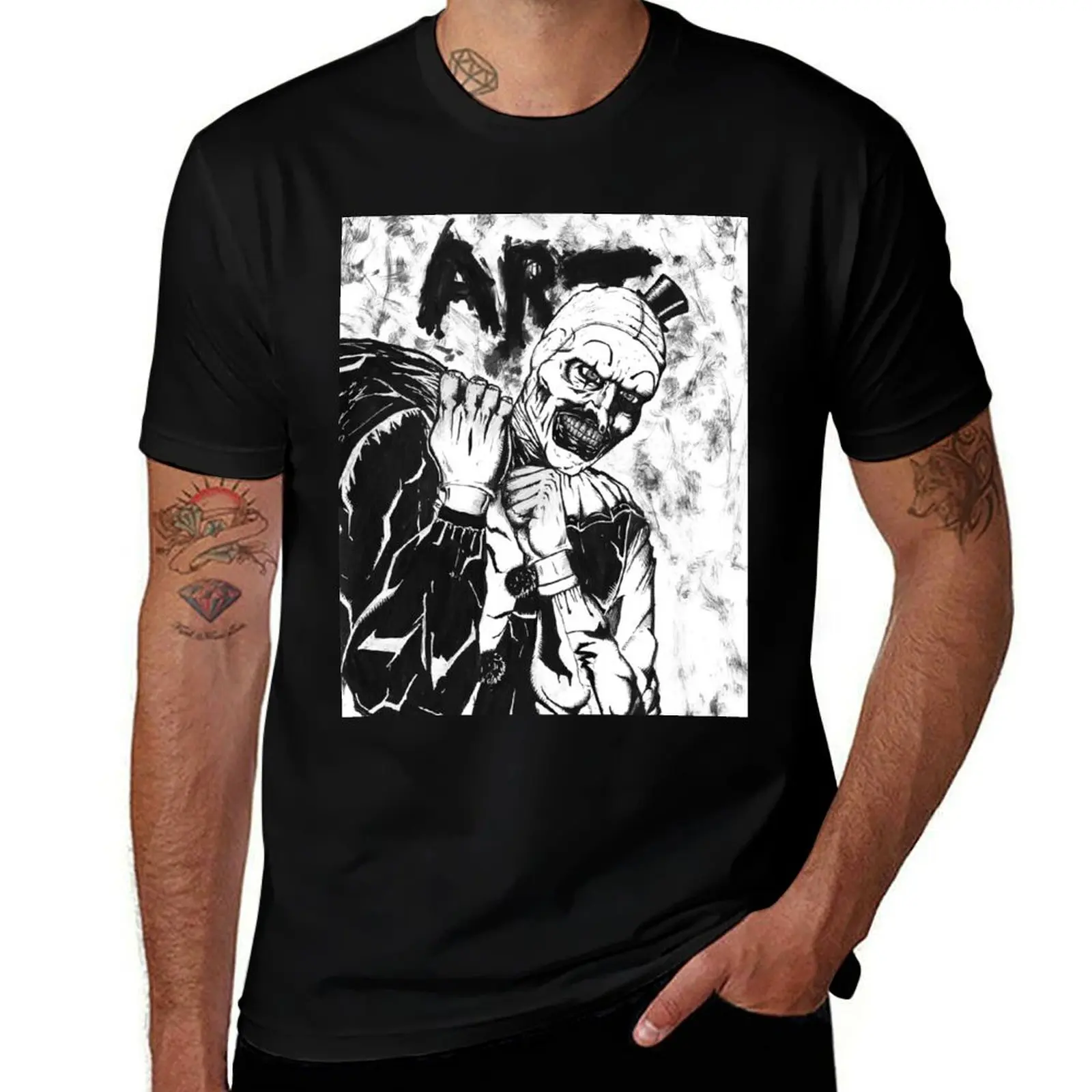 

Art the Clown from the film Terrifier T-Shirt blacks Funny t-shirt aesthetic clothes t shirt for men