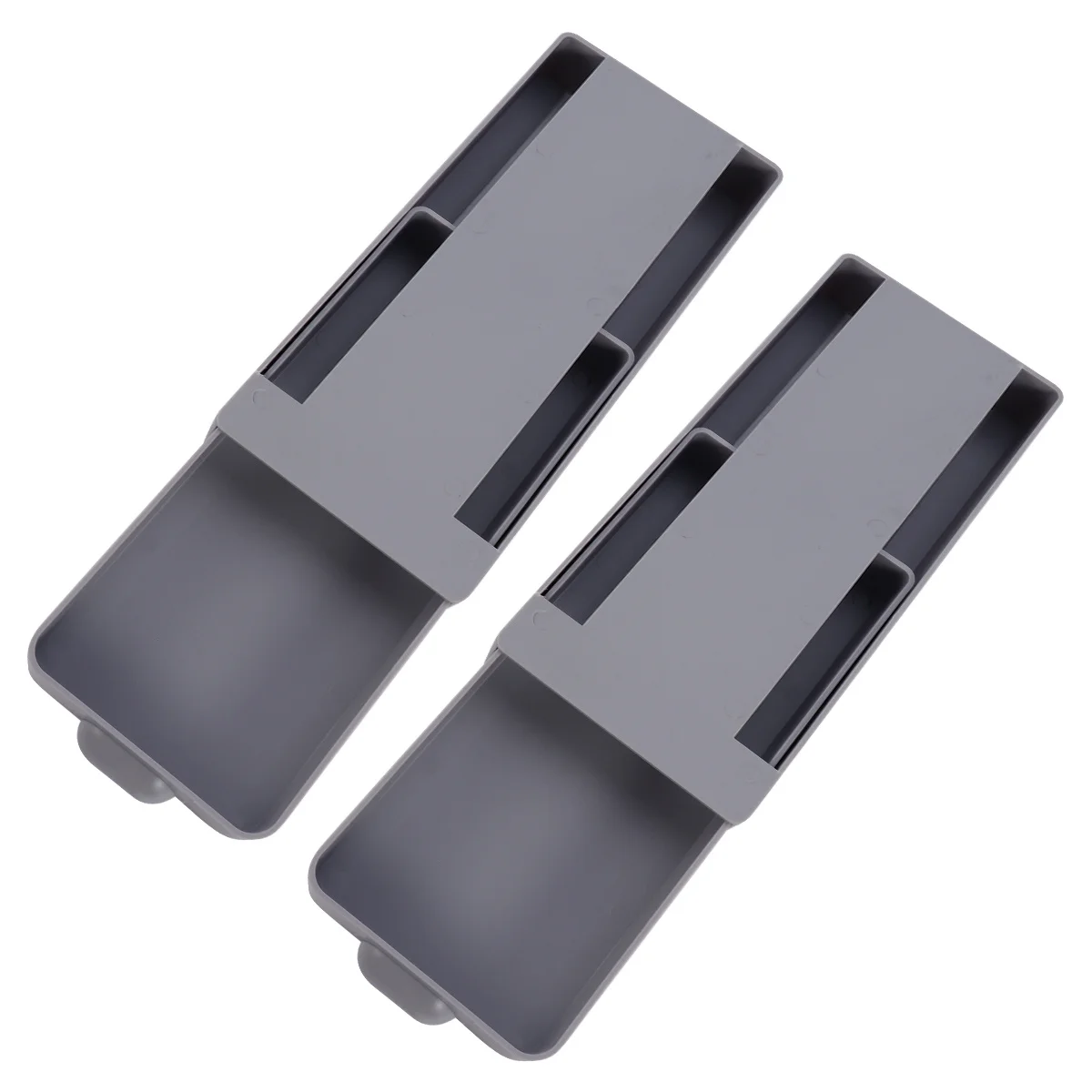 

2pcs Self-Adhesive Hidden Drawer Organizer Storage Box For Desk Drawer Tray Hidden Desk Organizer Space-Saving Non-Toxic Abs