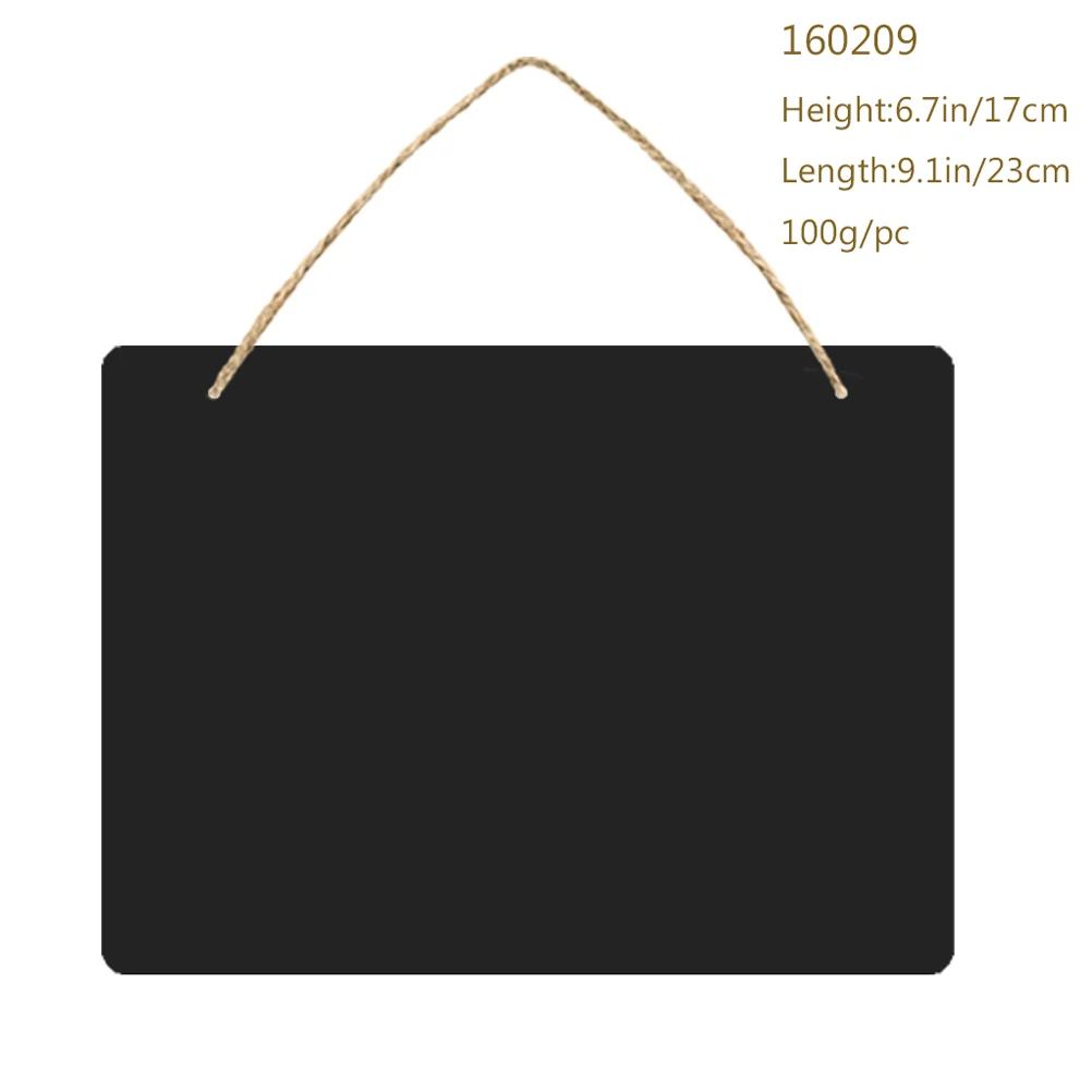 Imagem -02 - Pendurado Blackboard Sign For Wall Message Woodlive Signs Display Corda de Madeira Dupla Face Label Display Decor