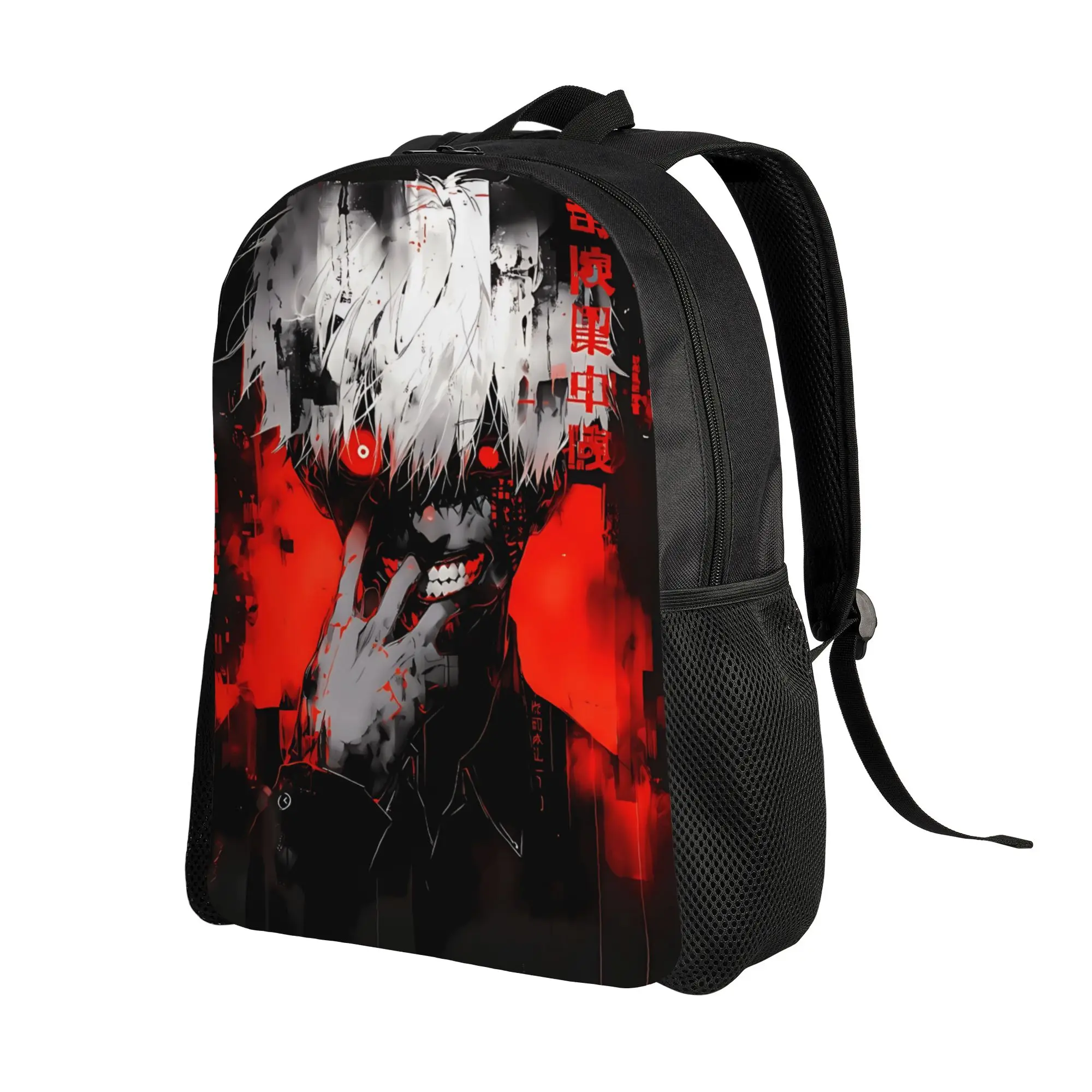 Fashion Halloween Tokyo Ghoul Kaneki Backpacks Its Bag  mochila Camping Zipper Closure Rucksack