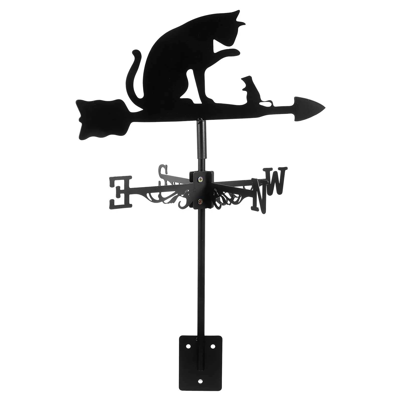 

Cat Weathervane Mount Rooftop Wind Indicator Stainless Steel Spray Paint