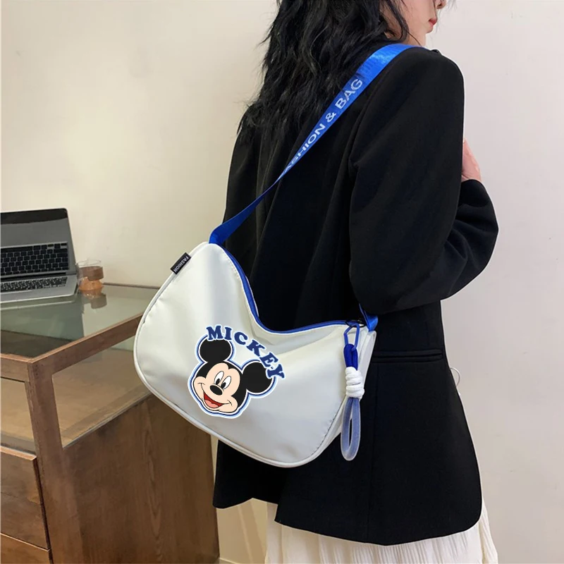 Women's Crossbody Bags Mickey Minnie Mouse Shoulder Bag Nylon High Capacity Female Messenger Bag Cute Cartoon Leisure Satchel