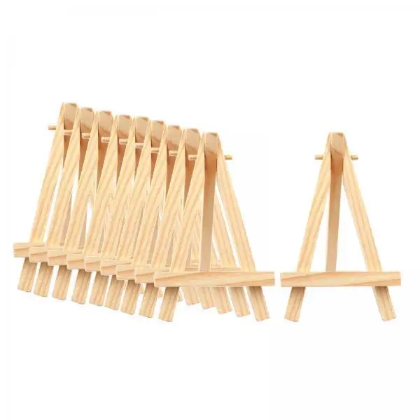 2x 10x Portable Wooden Painting Easel Tripod Canvas Board Frame Display