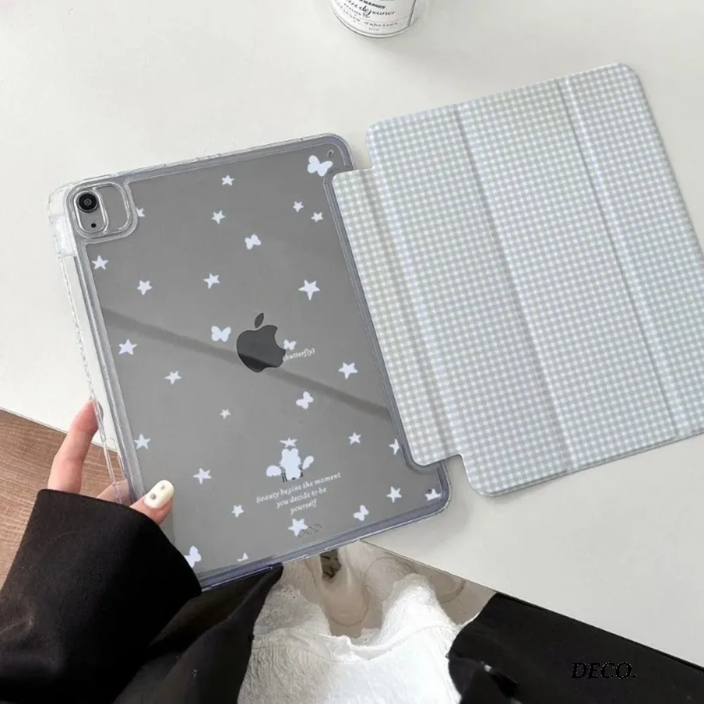 Full Screen Wave Point Bear Case For iPad Pro 11 M2 M3 M4 M5 A16 2025 Air4 5 6 7 12.9/13/9.7/10.2/10.5/9.7in 5th Cover