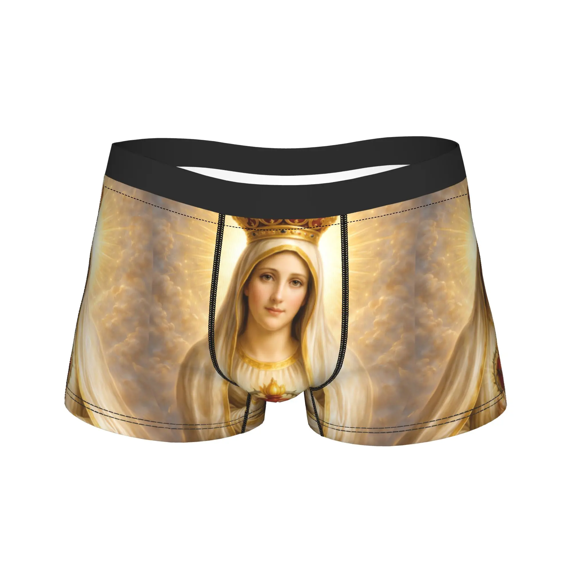 Virgin Mary Sacred Heart Underwear  Men's Shorts Briefs Comfortable Boxer Shorts Hot Sale Printed Plus Size Panties