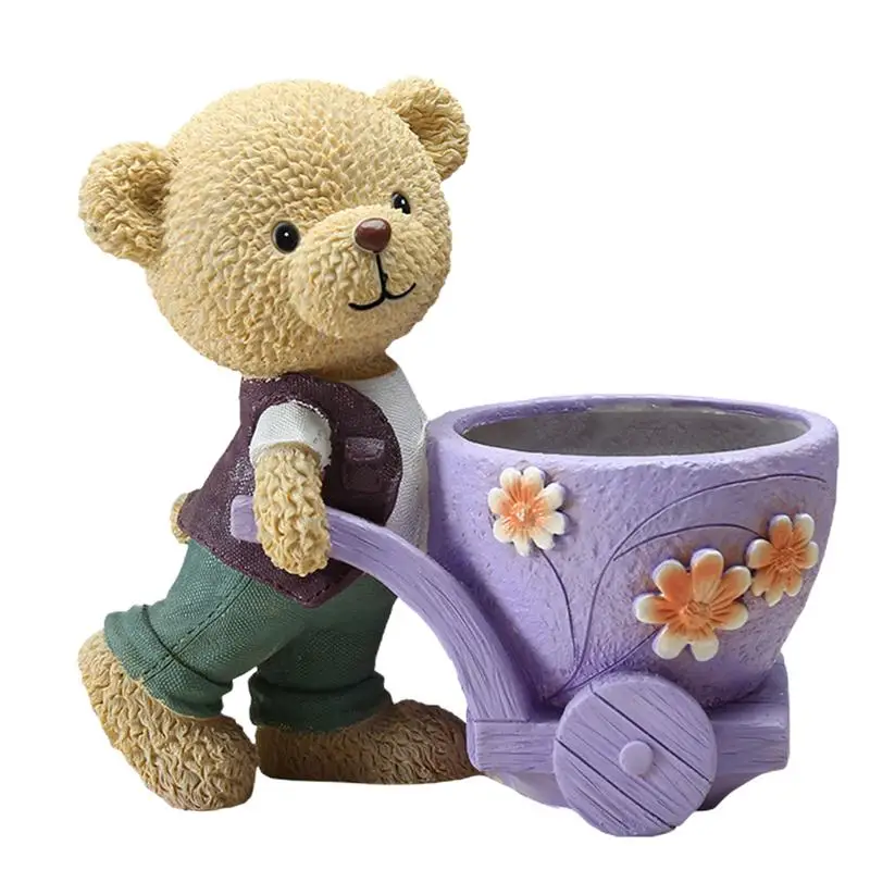 

Unique Plant Pots Funny Succulent Planter With Brown Bear Design Exquisite Small Succulent Plant Pots For Indoor Plants Friends