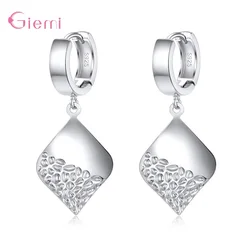 Wholesale Fast Shipping S925 Silver Classic Simple Cute Pendant Hoop Earrings For Women Girls Party Fashion Jewelry
