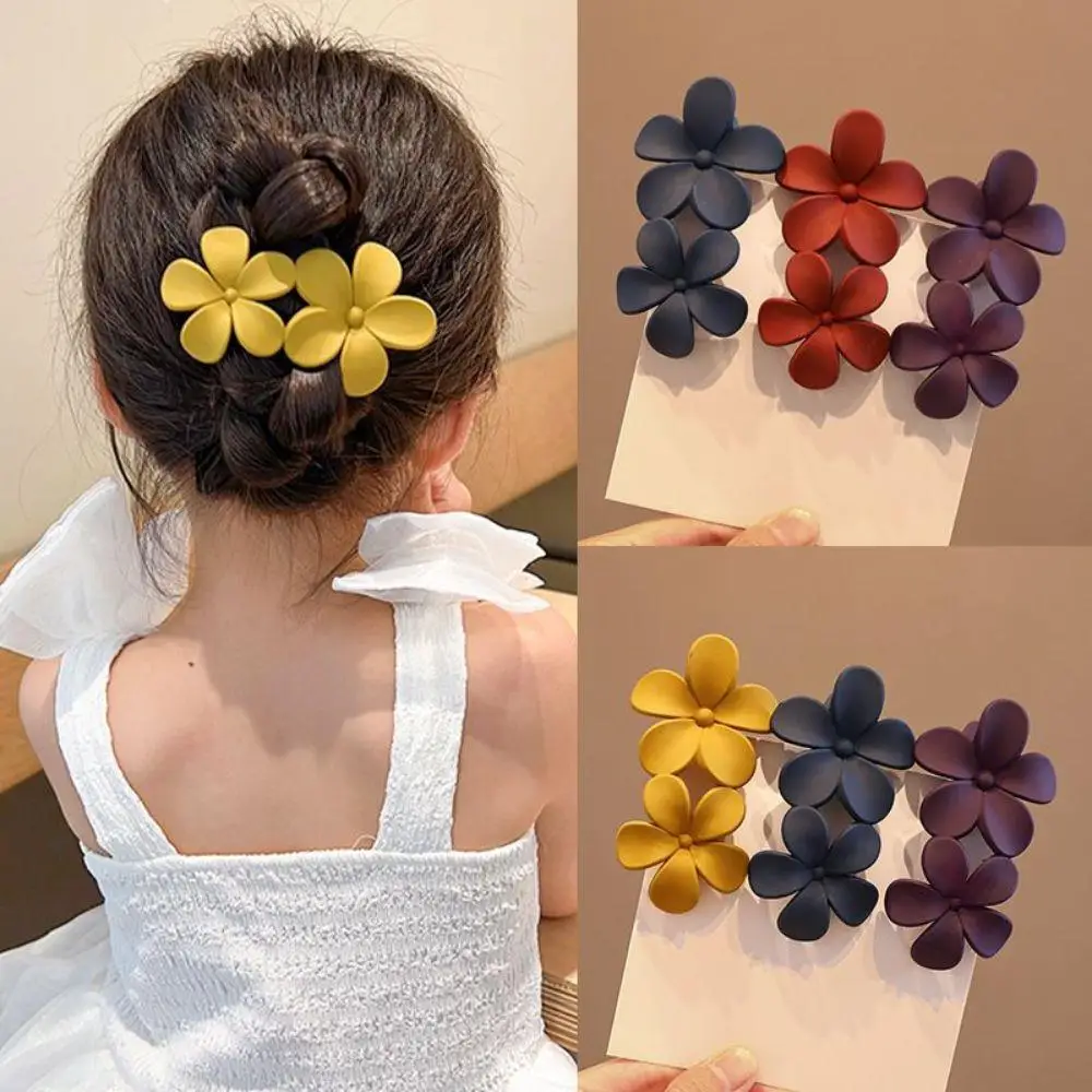 

Women Simple Frosted Flower Hair Claw Clips Ponytail Acrylic Duckbill Clips Hair Clip Back Head Spoon Big Duckbill Clip Headwear