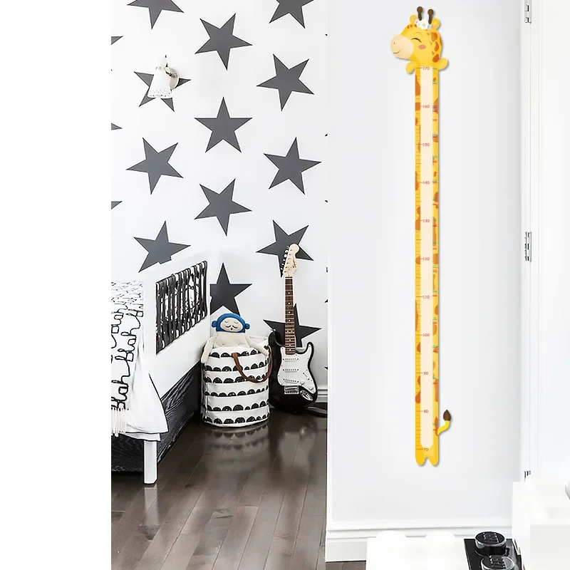 For Child’s Room Decor Height Ruler Boy Girl Bedroom Nursery Wall Sticker Decal Kids Gift Cartoon Giraffe Height Sticker