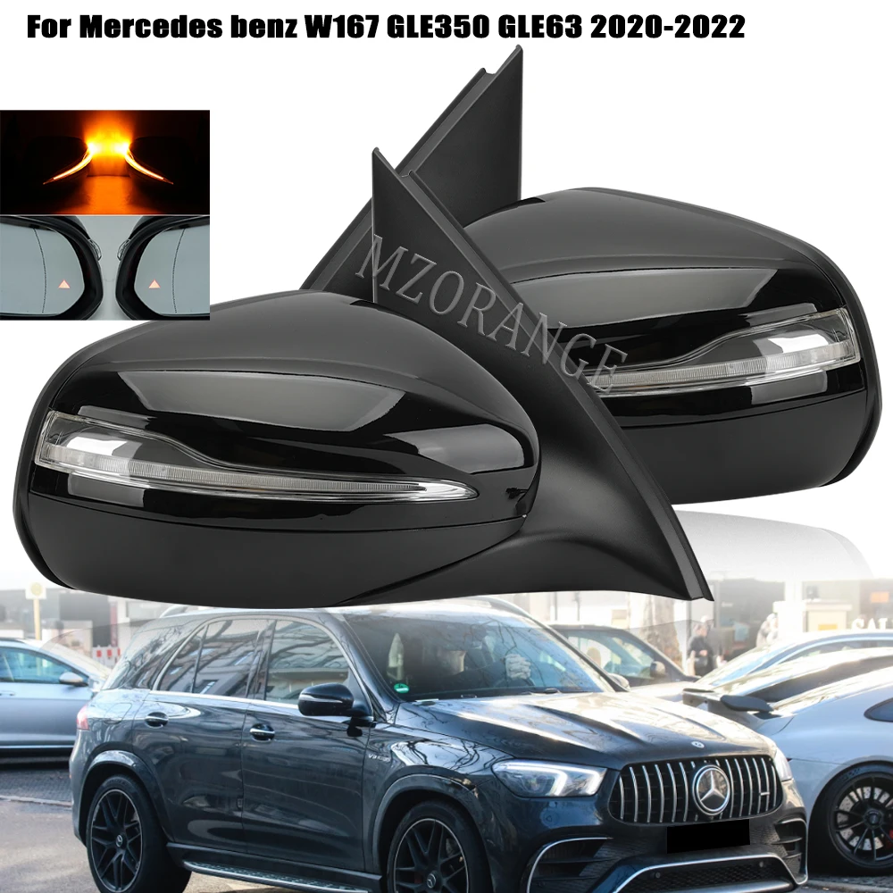 Car Side Door Mirror For Mercedes-Benz W167 G-Class G500 G350 W464 G63 turn signal lights rearview mirrors heated glass Folding