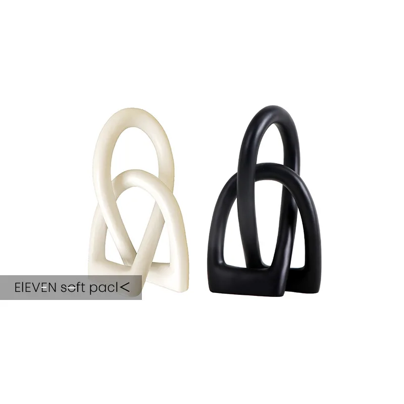 

Простой арочный узел Мебиуса, креативное геометрическое украшение, двойное кольцо, абстрактный настольный кабинет, аксессуары для дома