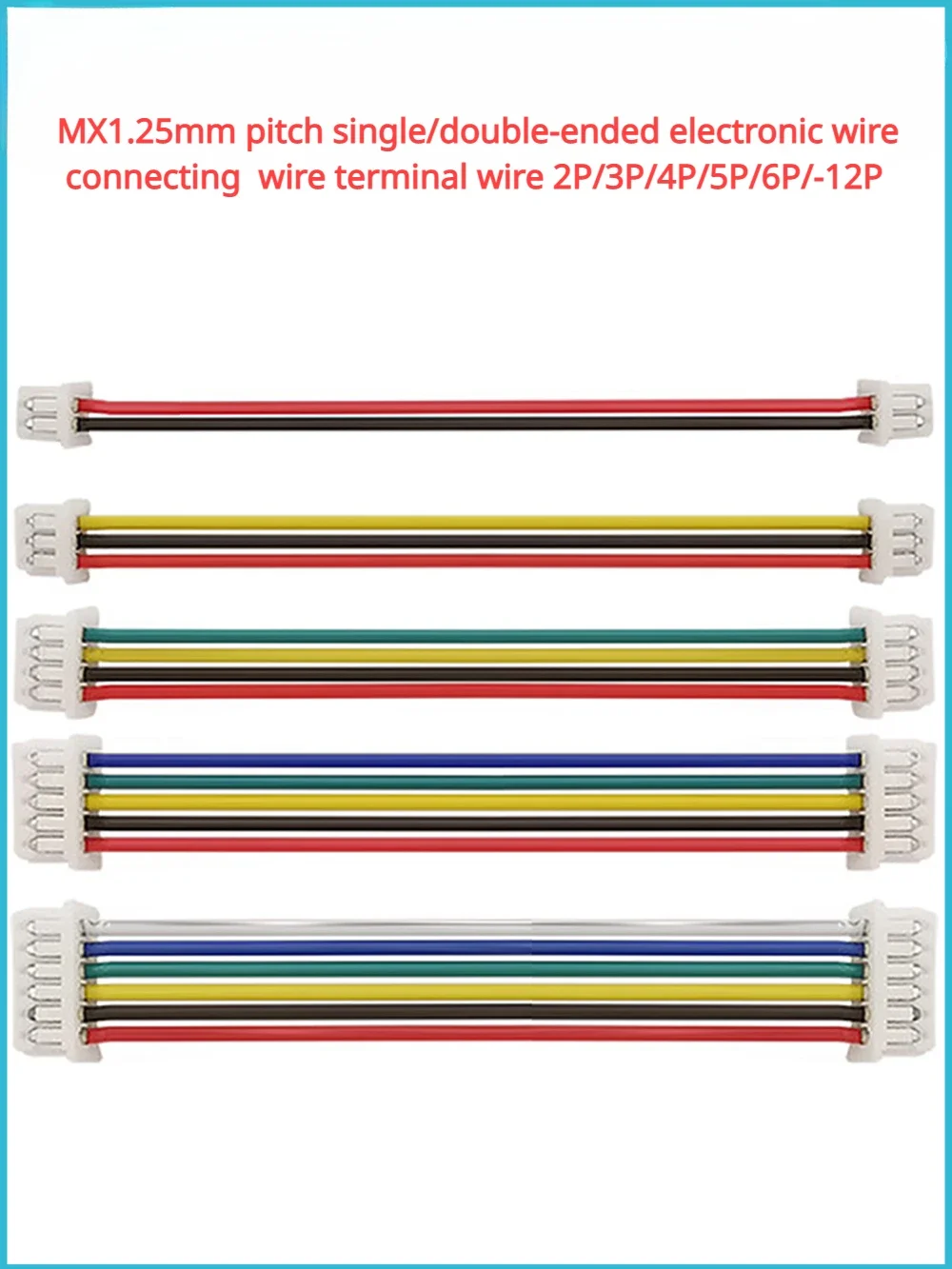 

Wire connector MX1.25mm pitch single/double-ended electronic connecting terminal wire 2P/3P/4P/5P/6P/-12P