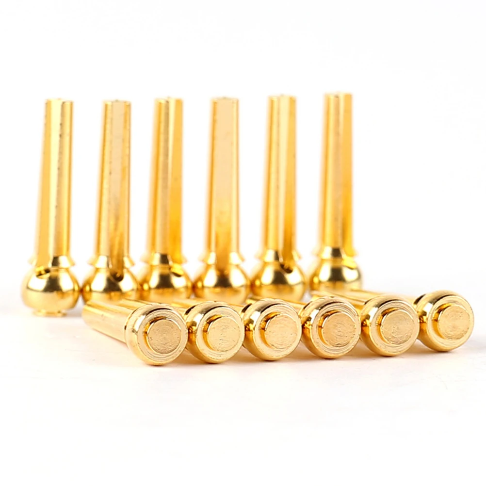 

6 Pcs Brass Guitar String Nails Acoustic Bridge Accessories Studs Guitars Replacement