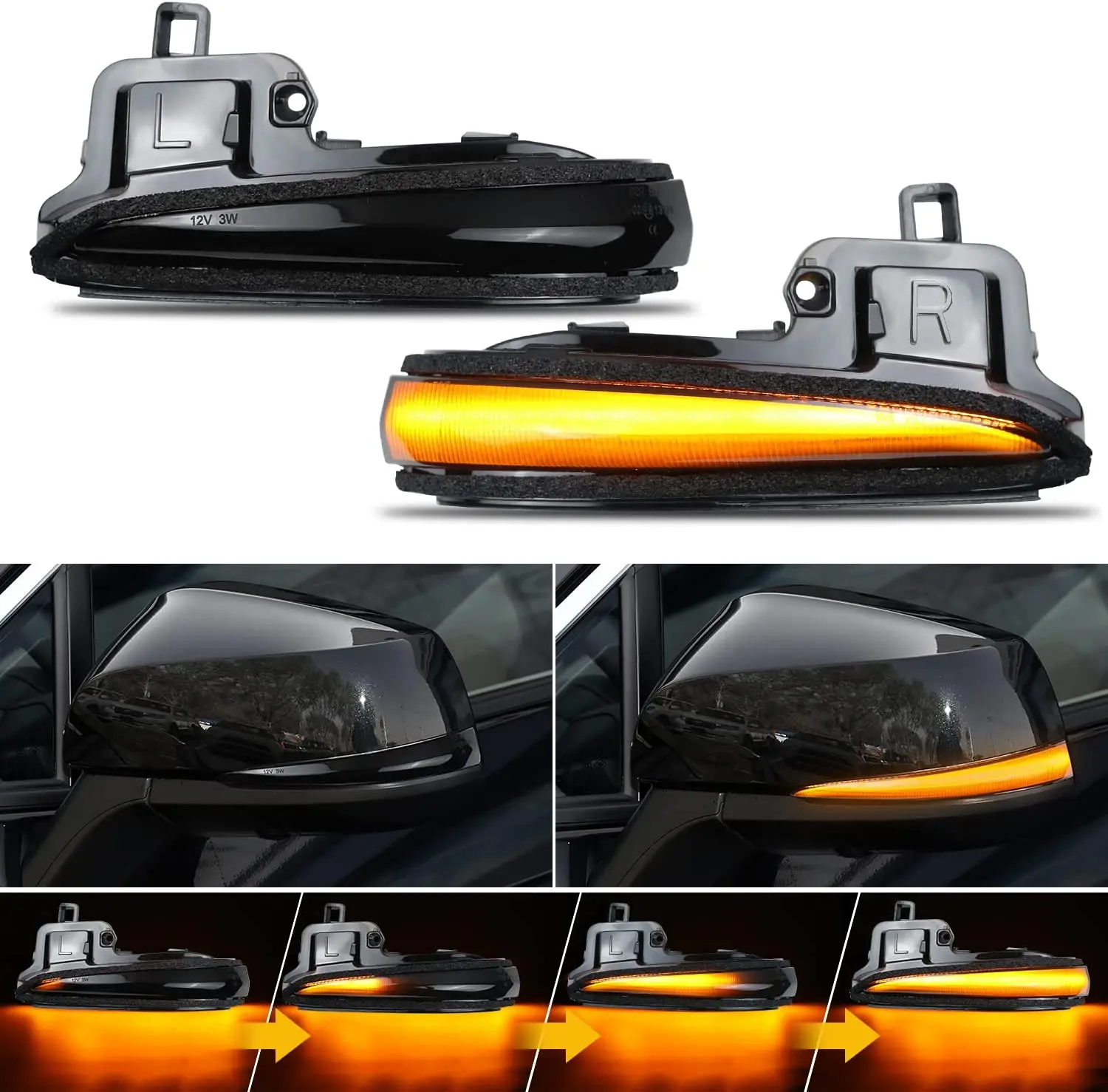 2x LED Side Mirror Turn Signal Lights Lamp For Toyota Alphard Vellfire AH30 Tacoma 2016-2021 RAV4 XA50 2020-2021 Highlander XU70