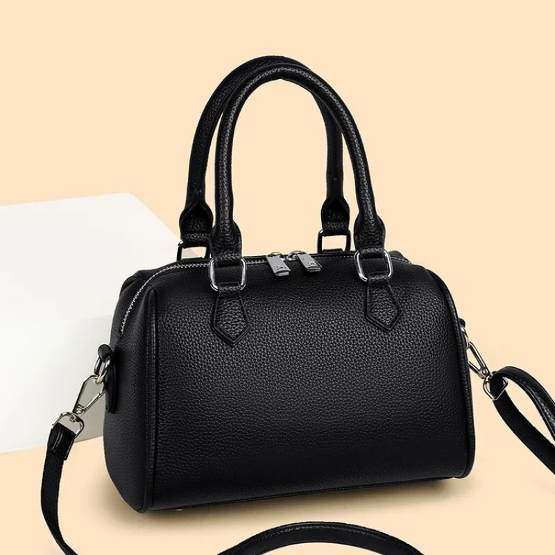 

Полированно-элегантная новинка 2025 года, женская роскошная брендовая кожаная сумка на плечо, известный дизайнер, популярная элегантная повседневная сумка ​