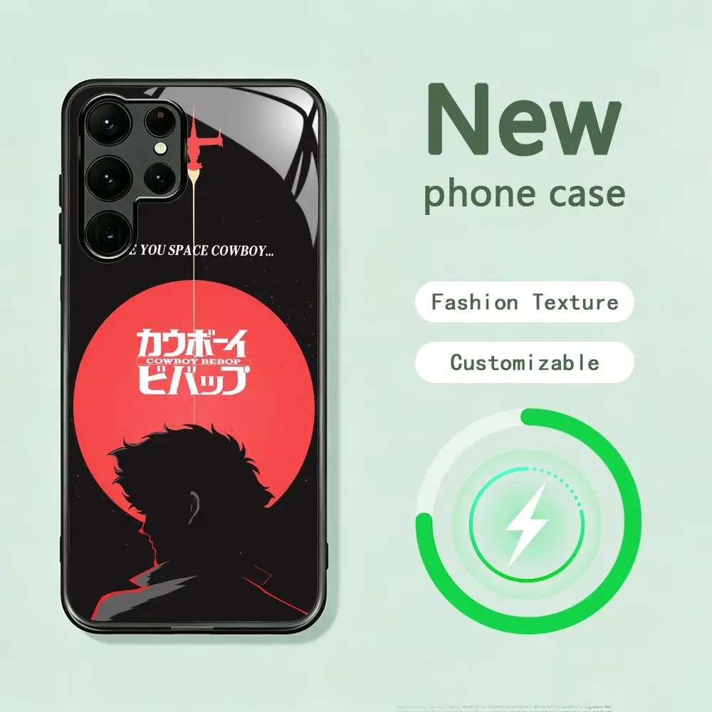 Fashion Cool Cowboy Bebop Phone Case For Samsung S26 S25 S24 S23 S22 S21 S20 Plus Ultra Note20 Glass Magnetic Case