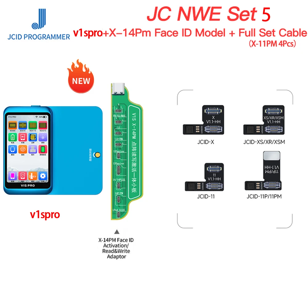 NEW JCID JC Tag Face id Flex Cable for IPhone X XR XS MAX 11 12 PRO MAX Mini Dot Matrix Repair Read and Write Data