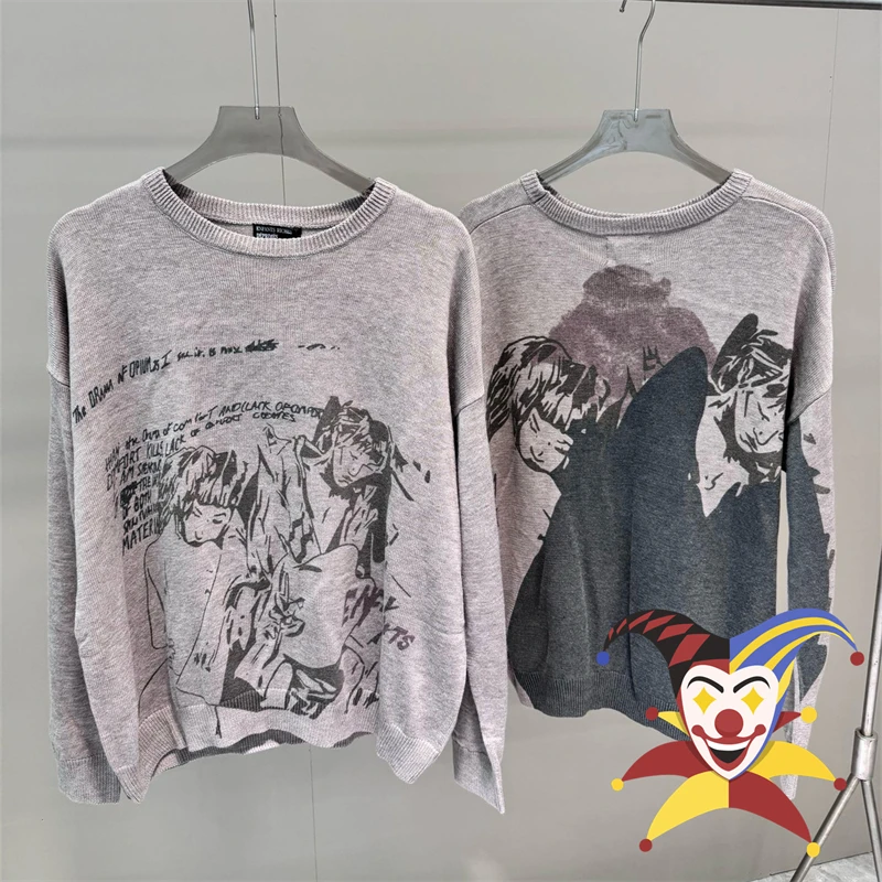 Enfants Riches Deprimes ERD  Jacquard Sweater Men Women Best Quality Crewneck Knit Sweatshirts