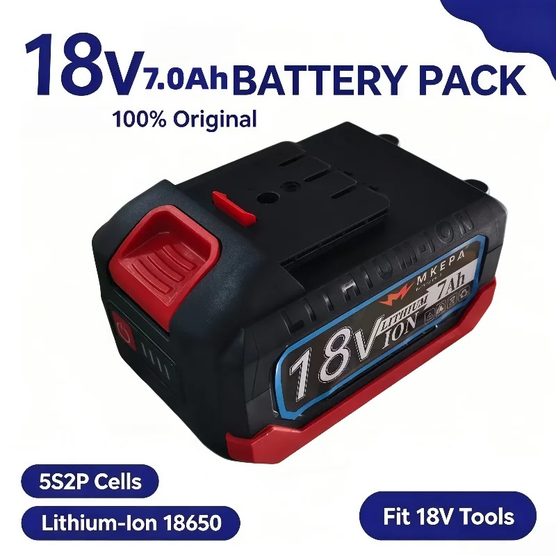 1. BL1830 BL1830B BL1840 BL1840B BL1850 BL1850B Power Tool Battery lpega 100% Original 18V 7.0Ah Rechargeable Lithium‑ion Pack