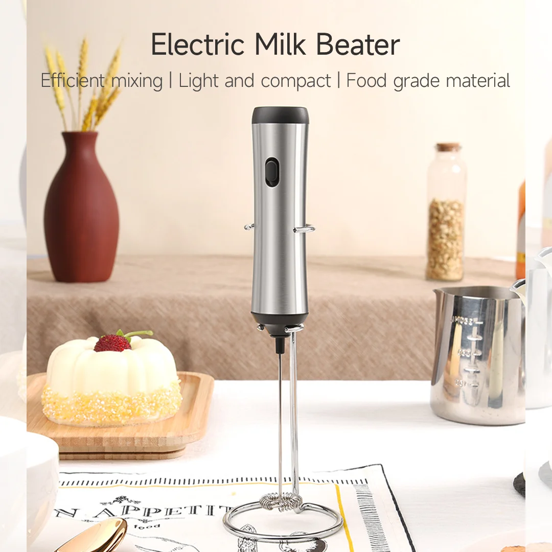 Klt電動ミルク泡立て器効率的な混合食品グレード素材ミニブレンダーコーヒーカプセルフラットトマットホットチョコレート