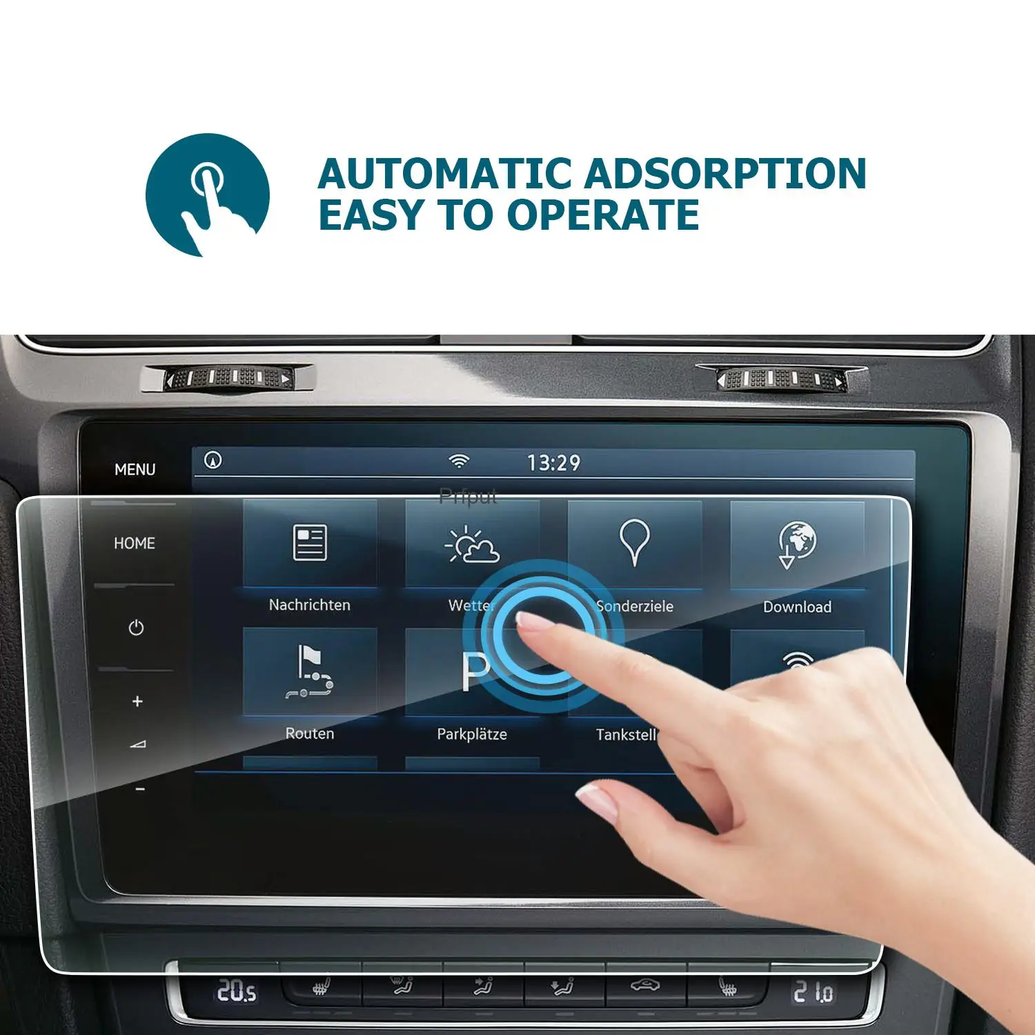 Tempered Glass screen protector Film For Volkswagen Golf 7 GTI GTE GTD 9.2 Inch Car radio GPS Navigation Interior Accessories