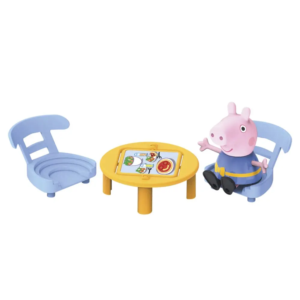 Peppa Pig Peppa 'S Avonturen Pizza Playset Kleuter Speelgoed Anime Figuur Cartoon Diermodel Verzamelbare Beeldjes Meisje Cadeau